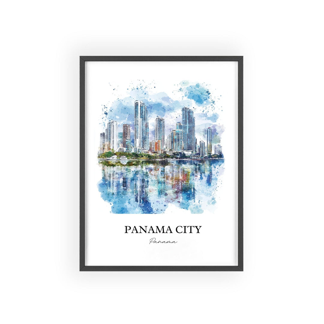 Panama City Wall Art, Panama City Print, Panama Watercolor Art, Panama City Gift, Travel Print, Travel Poster, Housewarming Gift