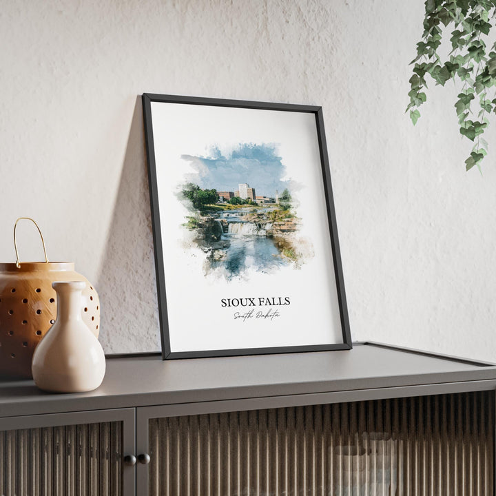 Sioux Falls, South Dakota – Watercolor Art Print