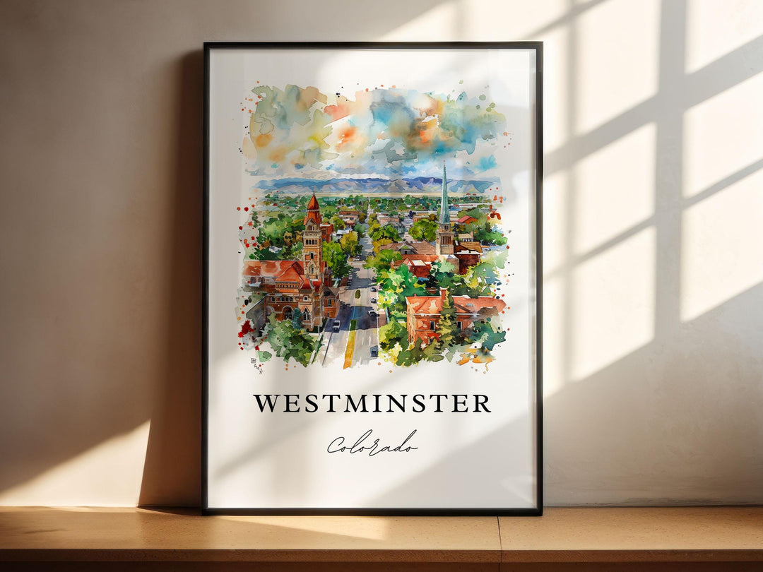 Westminster CO Art, Westminster Print, Westminster Watercolor Art, Jefferson County Gift,