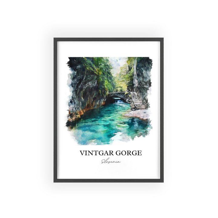 Vintgar Gorge, Slovenia – Watercolor Art Print