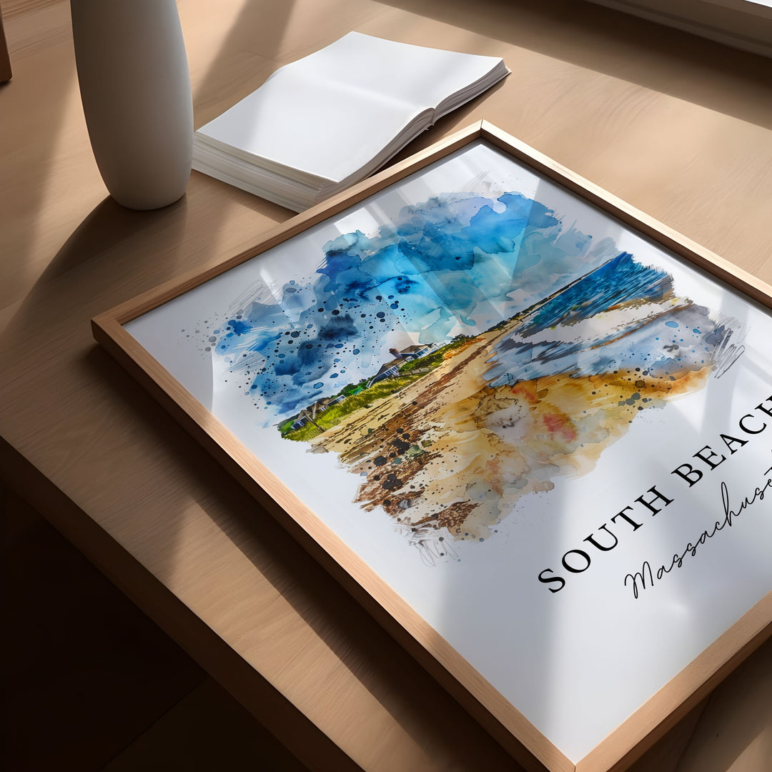 Edgartown MA Art, South Beach Print, Edgartown Wall Art, Massachussets Beach Gift, Travel Print, Travel Gift, Housewarming Gift