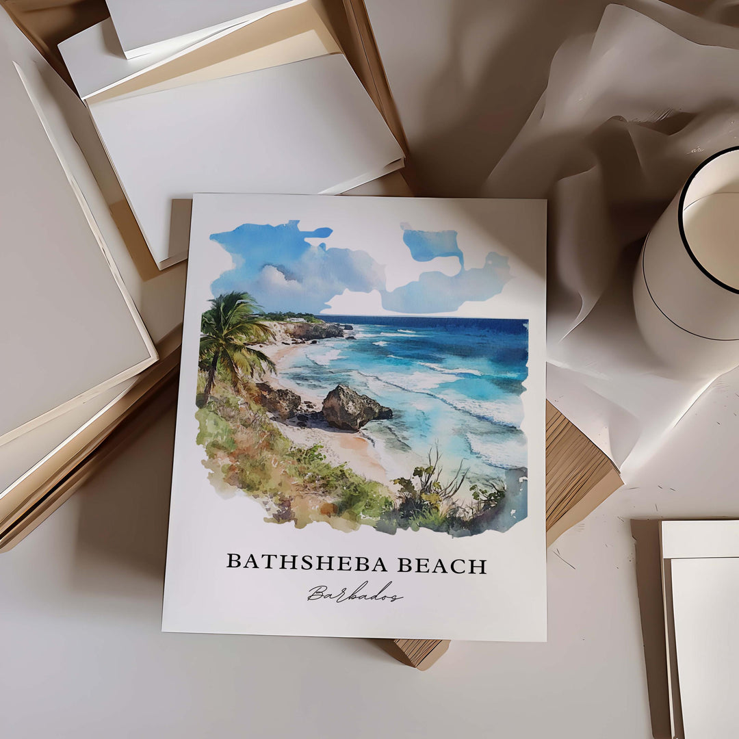 Bathsheba Beach Wall Art - Aruba Print