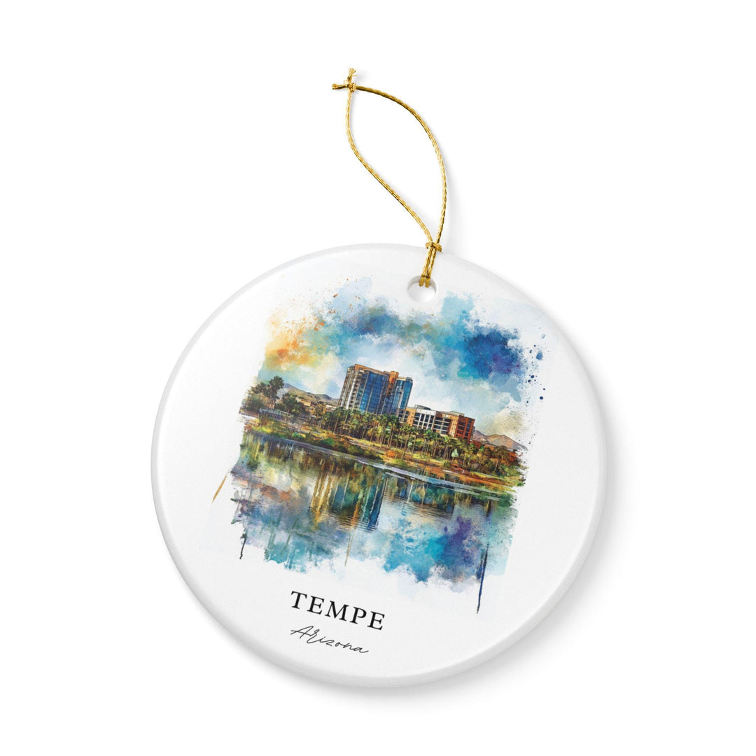 Tempe Arizona Ornament: Unique Tempe AZ Souvenir, Tempe Arizona Xmas Decor, and Authentic Tempe AZ Gift