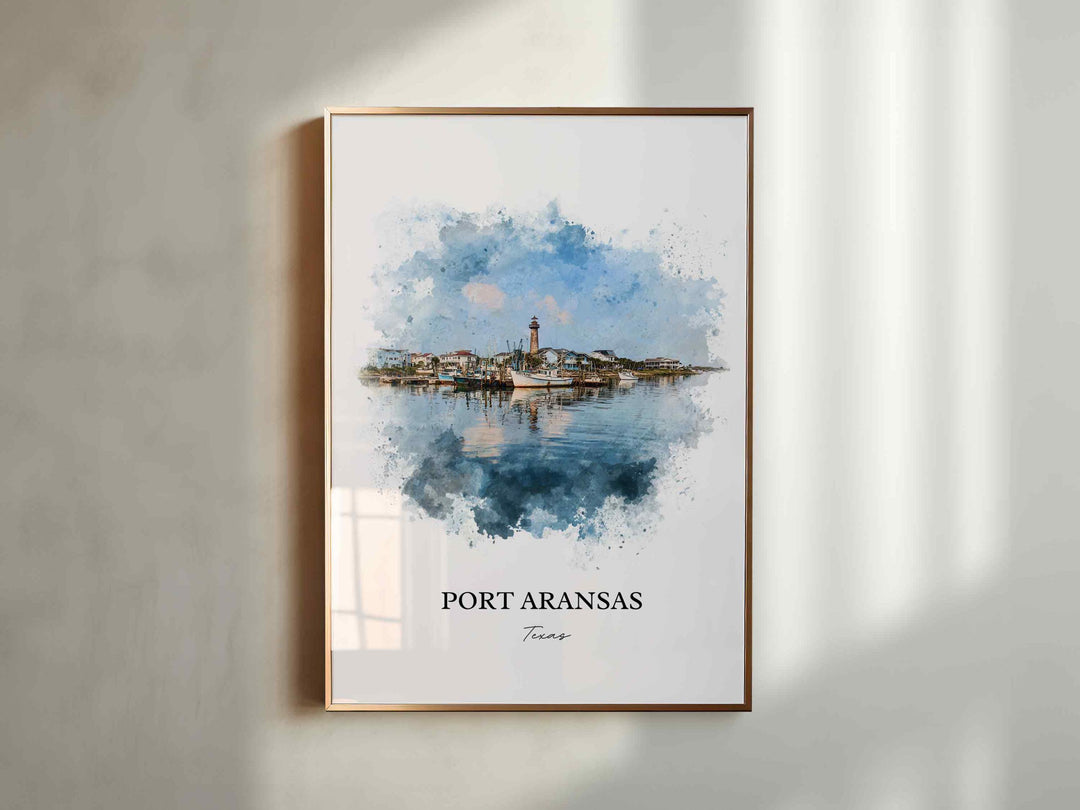 Port Aransas, Texas – Watercolor Art Print