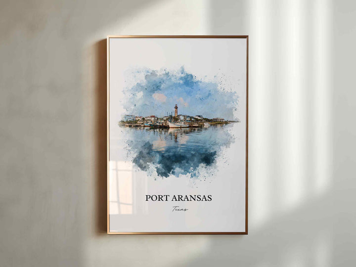 Port Aransas, Texas – Watercolor Art Print