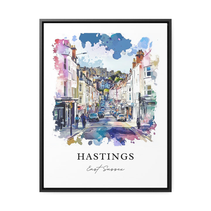 Hastings UK Wall Art, East Sussex Print, Hastings Watercolor Art, Hastings East Sussex Gift, Travel Print, Travel Poster, Housewarming Gift