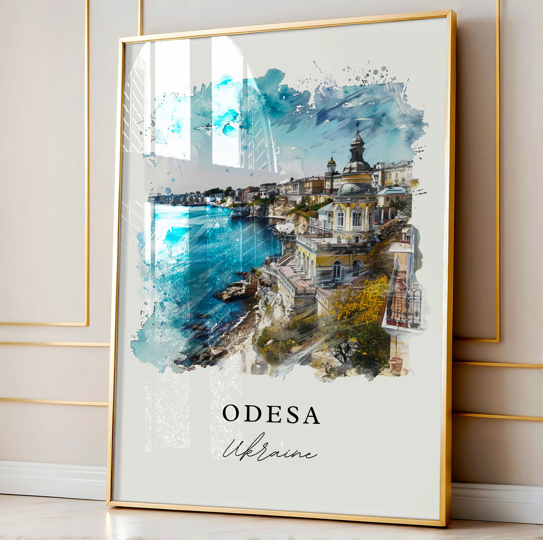 Odesa Wall Art, Odessa Ukraine Print, Odesa Wall Art, Ukraine Gift, Travel Print, Travel Poster, Travel Gift, Housewarming Gift