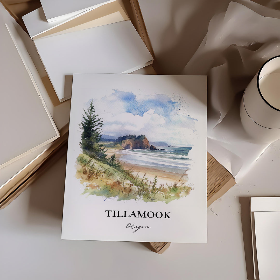 Tillamook, Oregon – Watercolor Art Print