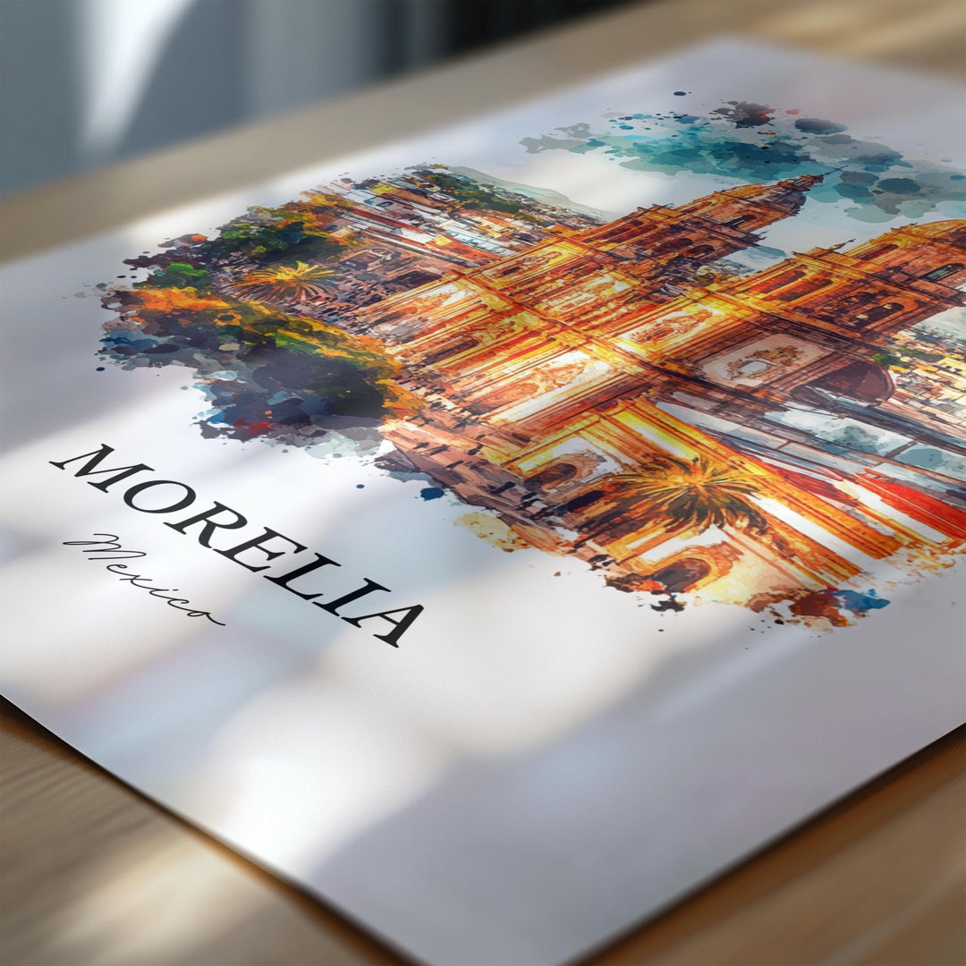 Morelia, Mexico – Watercolor Art Print