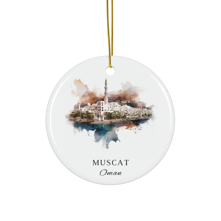 Muscat Oman Ornament: Unique Muscat Souvenir, Muscat Xmas Decor, and Authentic Muscat Oman Christmas Gift