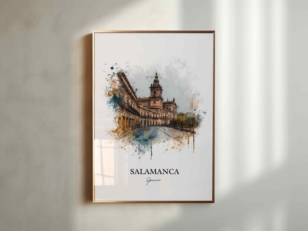 Salamanca, Spain – Watercolor Art Print