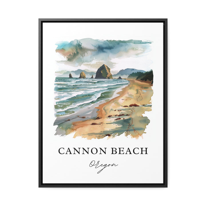 Cannon Beach Wall Art, Cannon Beach Print, Haystack Rock Watercolor, Cannon Beach OR Gift,