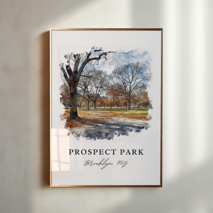 Prospect Park Brooklyn Art, Prospect Park Print, Brooklyn Watercolor Art, Prospect Park Gift,