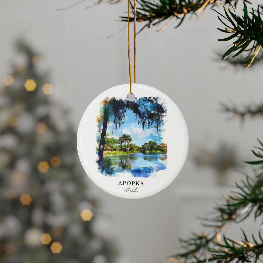 Apopka FL Ornament: Unique Apopka Souvenir, Apopka Xmas Decor, and Authentic Kissimmee FL Gift