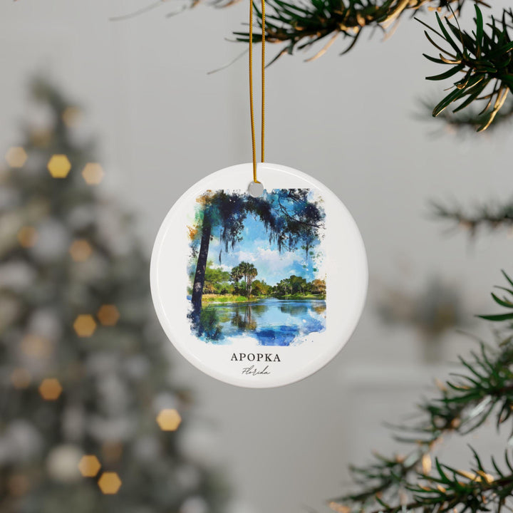 Apopka FL Ornament: Unique Apopka Souvenir, Apopka Xmas Decor, and Authentic Kissimmee FL Gift