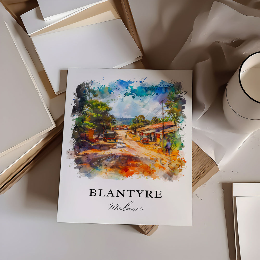 Blantyre Wall Art - Malawi Print