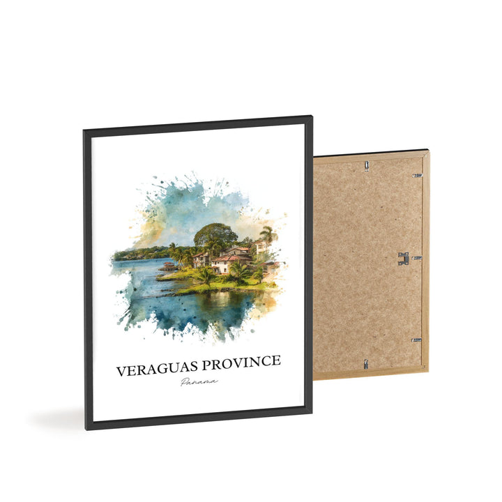 Veraguas Province Wall Art, Panama Print, Panama Watercolor Art, Panama Gift, Veraguas Panama Travel Print, Travel Poster, Housewarming Gift