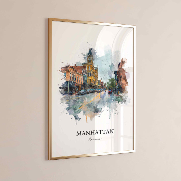 Manhattan, Kansas – Watercolor Art Print