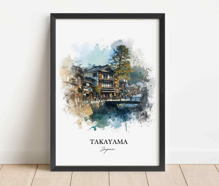 Takayama, Japan – Watercolor Art Print