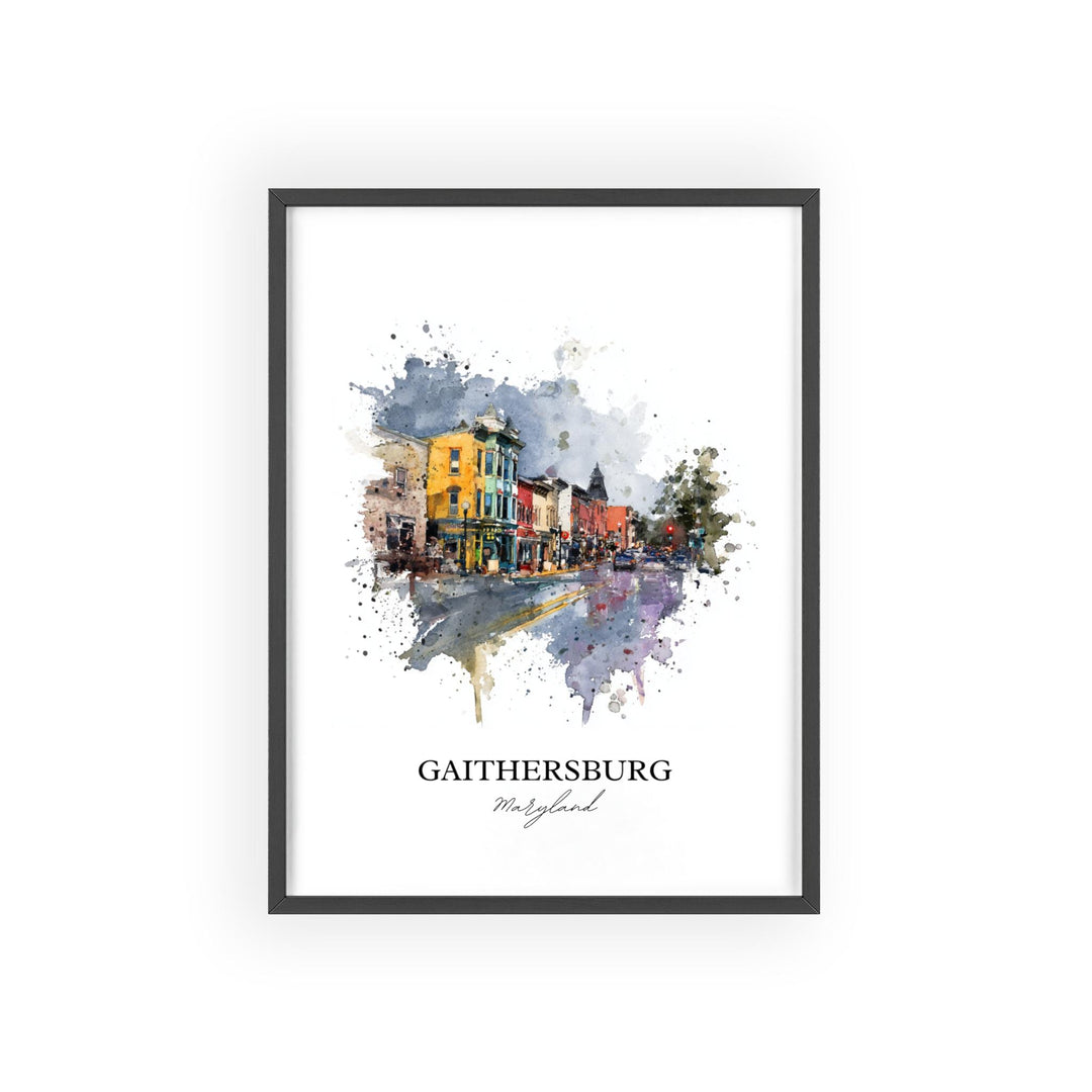 Gaithersburg, Maryland, USA – Watercolor Art Print