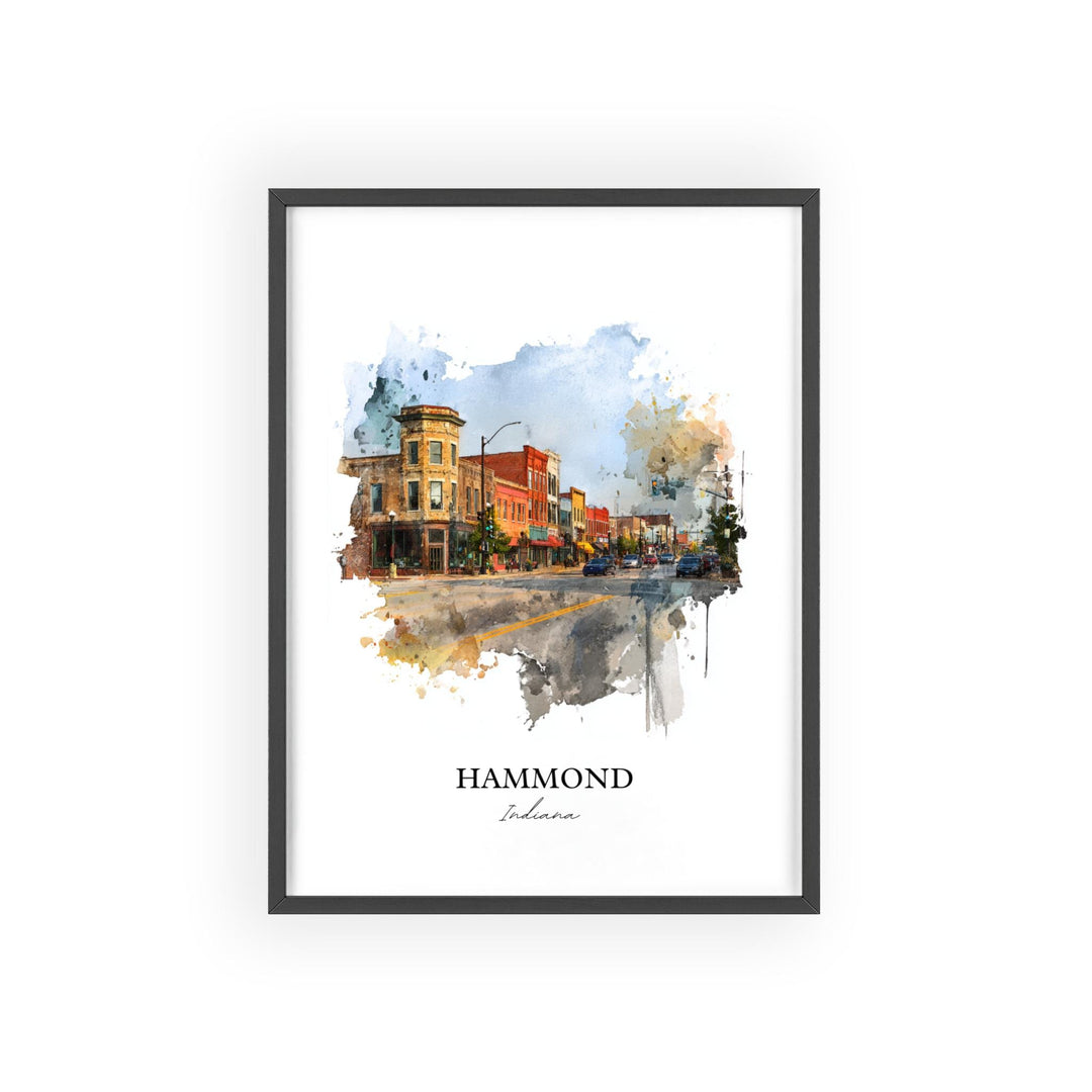 Hammond, Indiana – Watercolor Art Print
