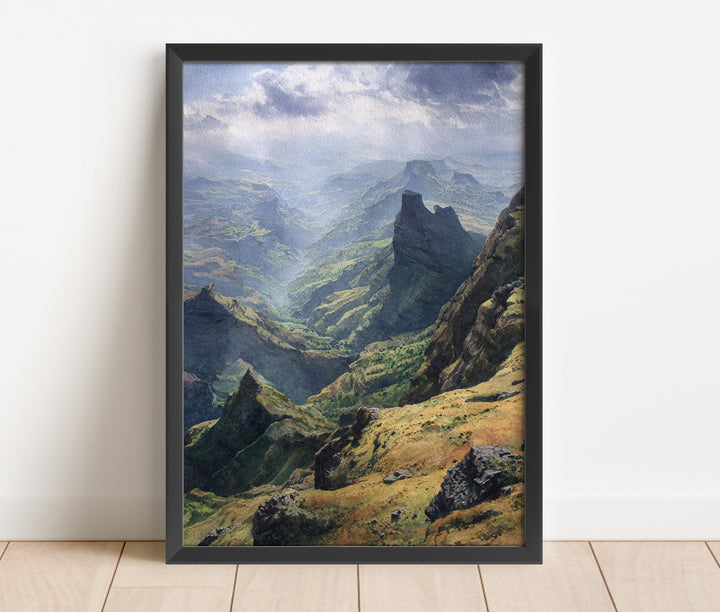 Simien Mountains, Ethiopia – Watercolor Art Print