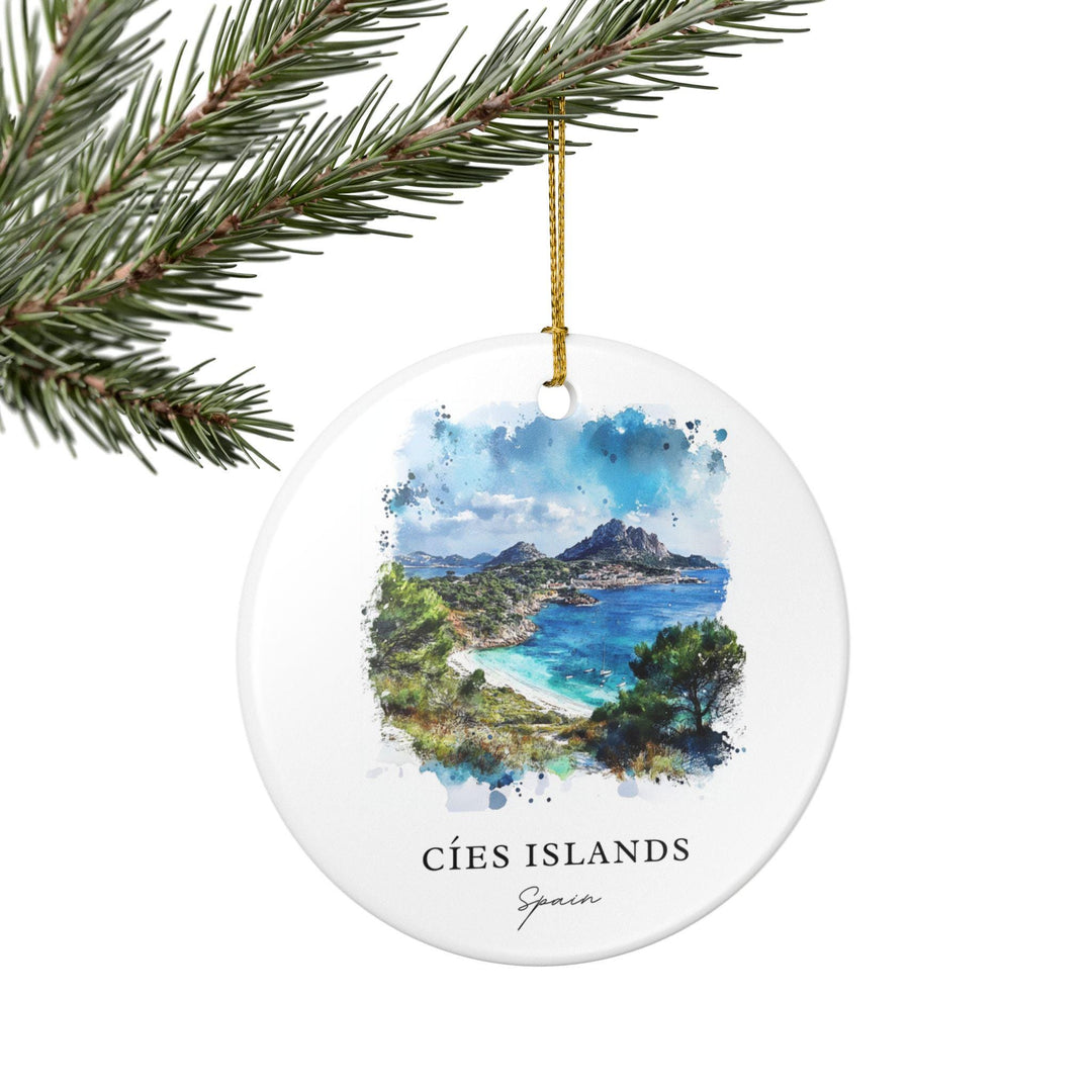 Cíes Islands Ornament: Unique Cíes Islands Souvenir, Spain Xmas Decor, and Authentic Cíes Islands Gift