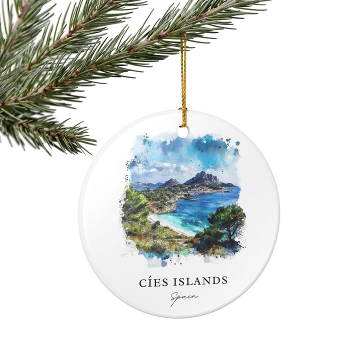 Cíes Islands Ornament: Unique Cíes Islands Souvenir, Spain Xmas Decor, and Authentic Cíes Islands Gift