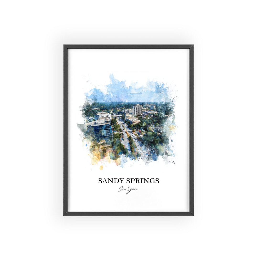 Sandy Springs, Georgia – Watercolor Art Print