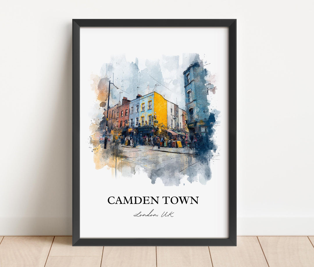 Camden Town, England – Watercolor Art Print