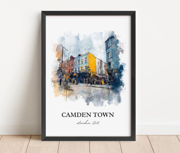 Camden Town, England – Watercolor Art Print