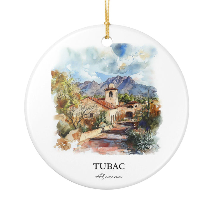 Tubac Arizona Ornament: Unique Tubac AZ Souvenir, Tubac Arizona Xmas Decor, and Authentic Arizona Gift