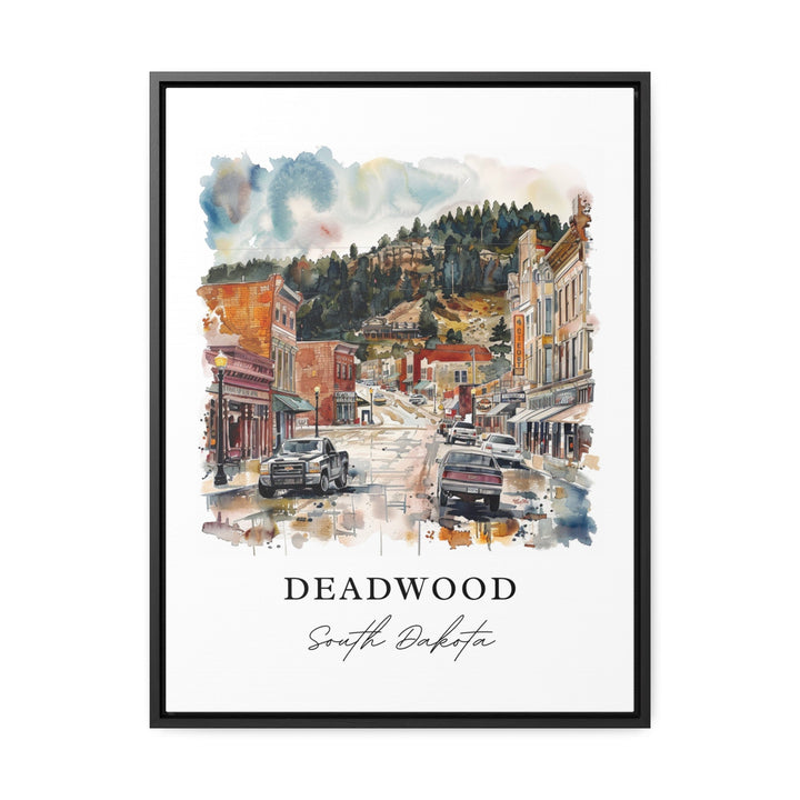 Deadwood South Dakota Wall Art, Deadwood SD Print, Deadwood Watercolor, Deadwood SD Gift, Travel Poster, Housewarming Gift