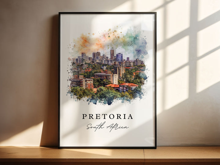 Pretoria South Africa wall art - Cape Town South Africa, Pretoria print, Pretoria Wedding gift, Birthday present, Custom Text, Perfect Gift