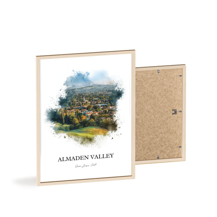 Almaden Valley, CA – Watercolor Art Print