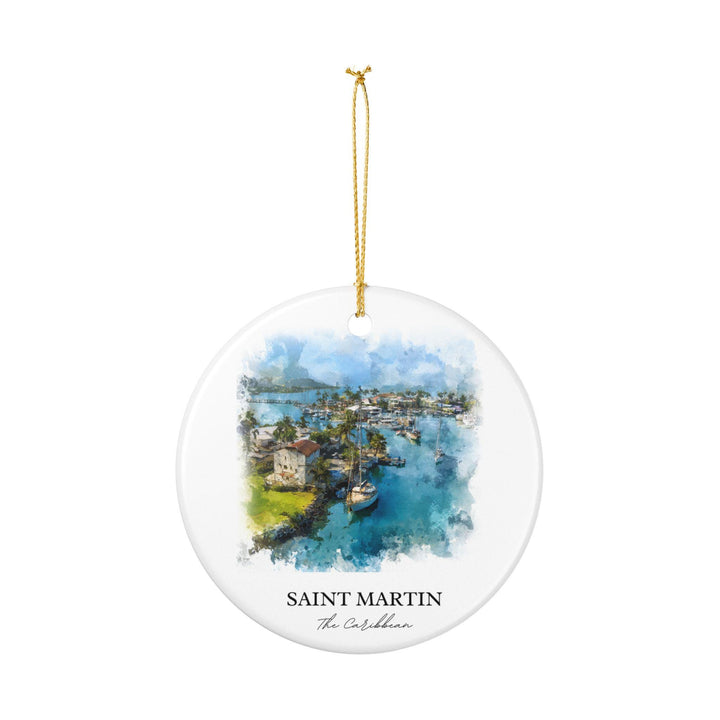 Saint Martin Ornament: Unique Caribbean Souvenir, St. Martin Xmas Decor, and Authentic Saint Martin Island Gift