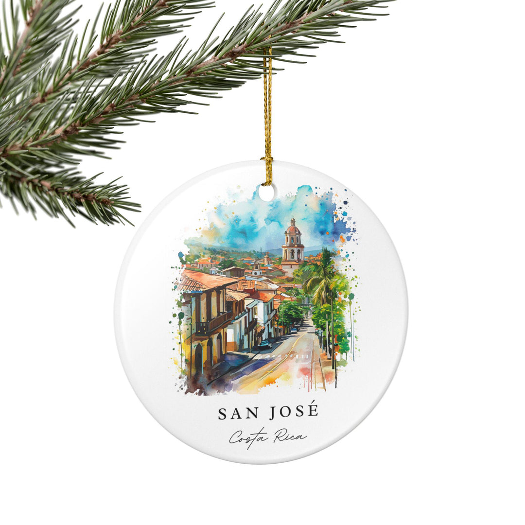 San Jose Costa Rica Ornament: Unique Costa Rica Souvenir, Costa Rica Xmas Decor, and Authentic San Jose CR Gift