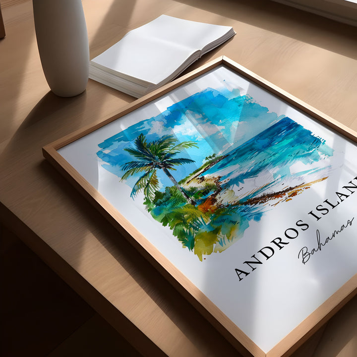 Andros Island Wall Art - Bahamas Print