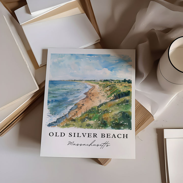 Old Silver Beach Art, Falmouth MA Print, Cape Cod Wall Art, Cape Cod Beach Gift, Travel Print, Travel Poster, Travel Gift, Housewarming Gift