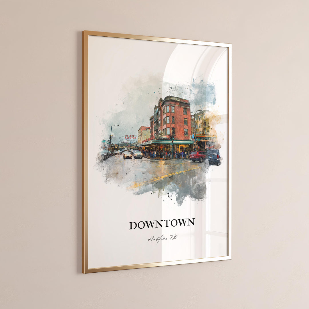 Austin, Texas – Watercolor Art Print