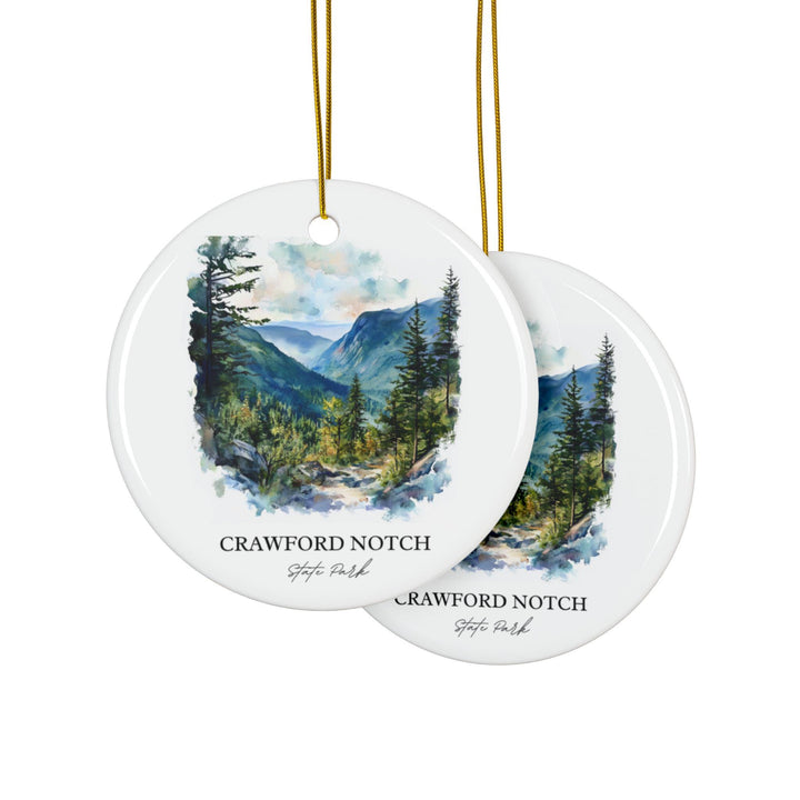 Crawford Notch Ornament: Unique Crawford Notch State Park Souvenir, New Hampshire Xmas Decor, and Authentic NH Gift