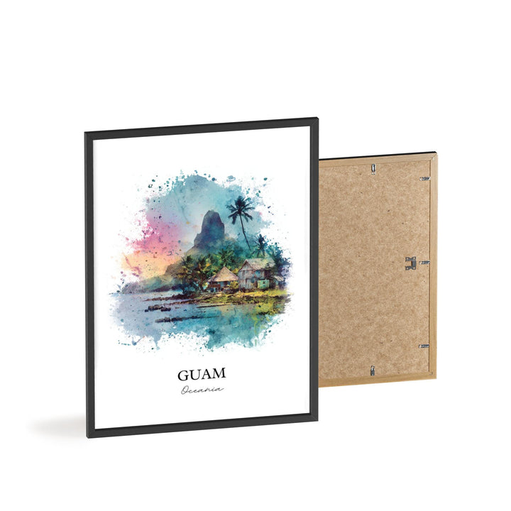 Guam Wall Art, Guam Print, Guam Watercolor Art, Guam Gift, Travel Print, Travel Poster, Housewarming Gift
