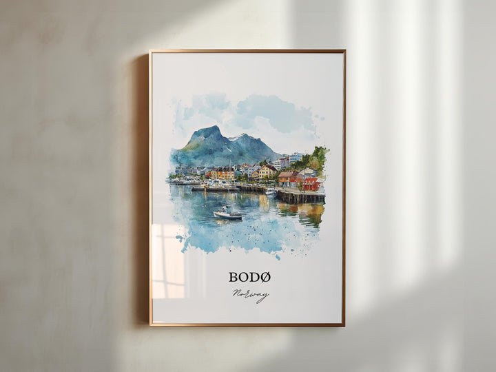 Bodø, Norway – Watercolor Art Print