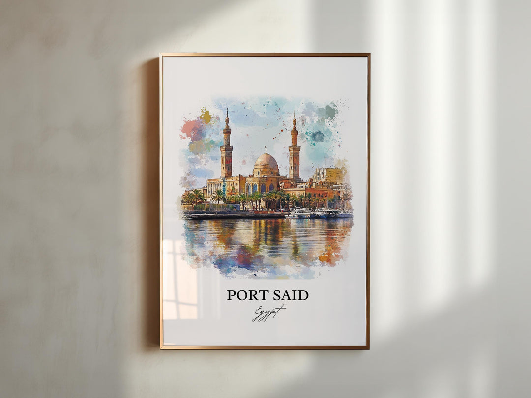 Port Said, Egypt – Watercolor Art Print