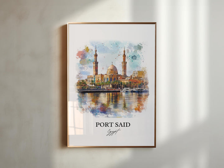 Port Said, Egypt – Watercolor Art Print