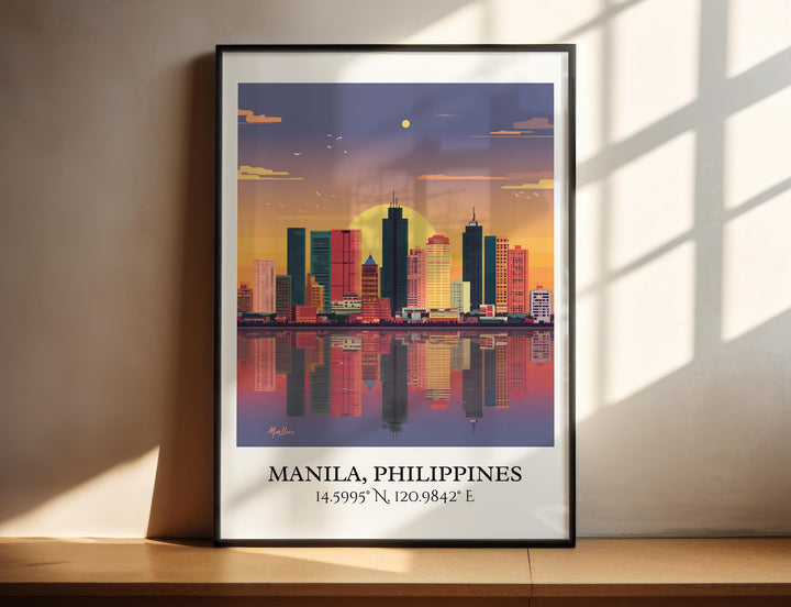 Manila Art, Philippines Retro Travel Art, Manila Home Decor, Philippines Gift, Manila Travel Art, Travel Prints, Housewarming Gift