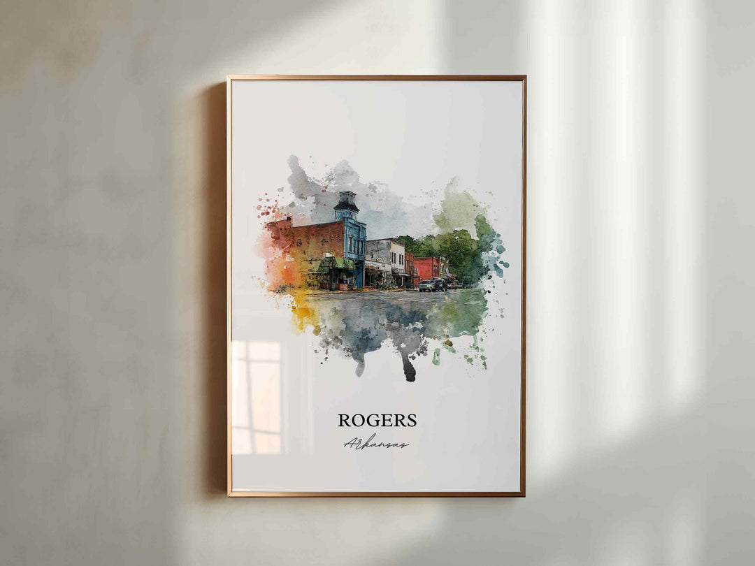 Rogers, Arkansas – Watercolor Art Print