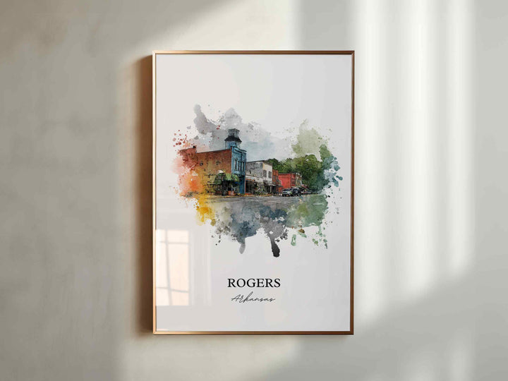 Rogers, Arkansas – Watercolor Art Print