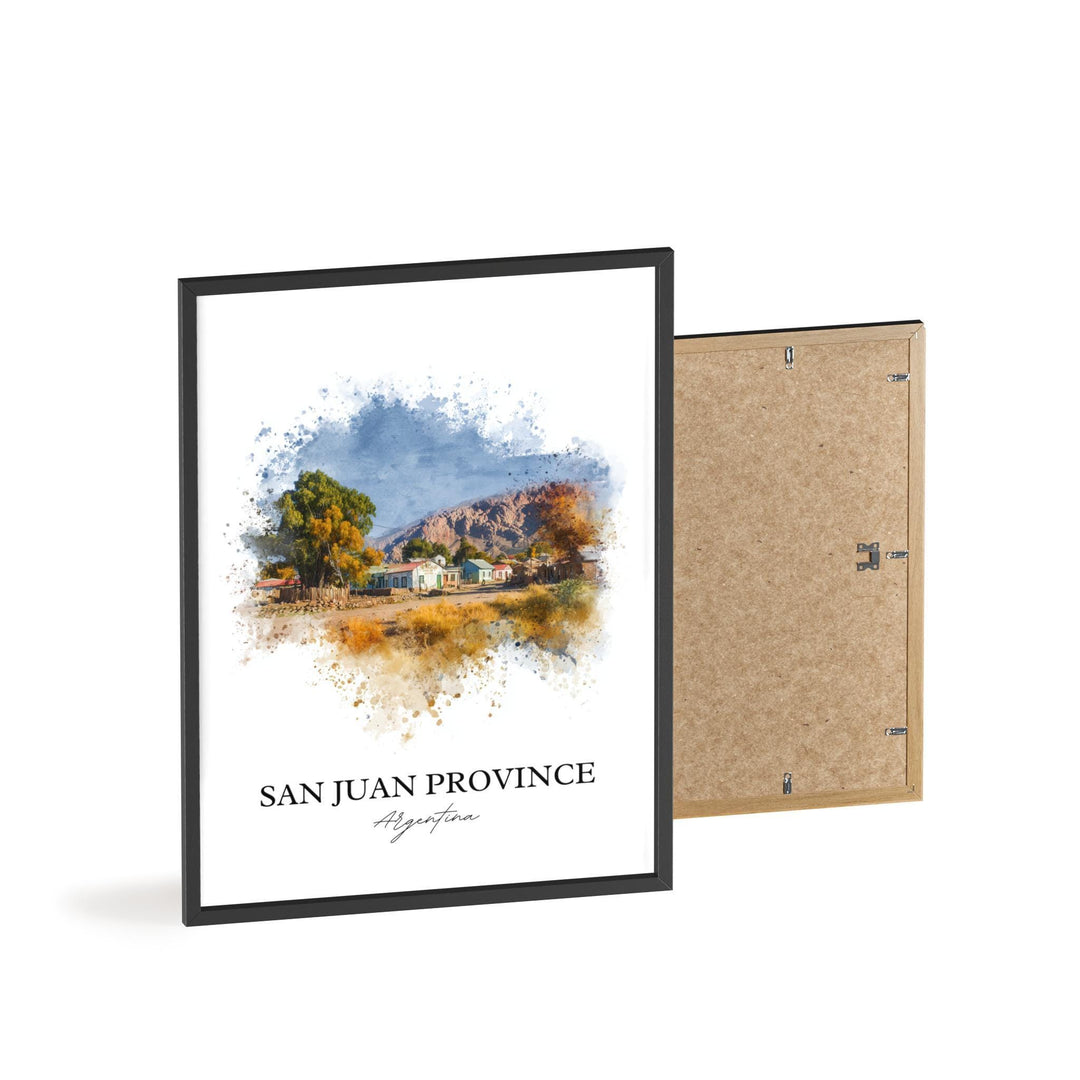 San Juan Argentina Wall Art, Argentina Print, Argentina Watercolor, San Juan Province Gift, Travel Print, Travel Poster, Housewarming Gift