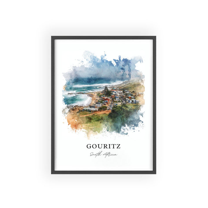 Gouritz South Africa Wall Art, Gouritz Print, Gouritsmond Watercolor, South Africa Gift, Travel Print, Travel Poster, Housewarming Gift